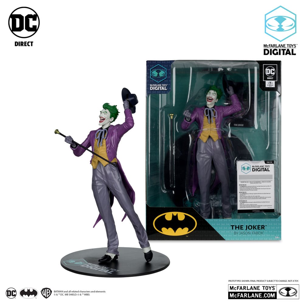 DC Direct PVC Statue 1/6 The Joker by Jason Fabok (McFarlane Digital) 29 cm Verpackung minimal eingerissen