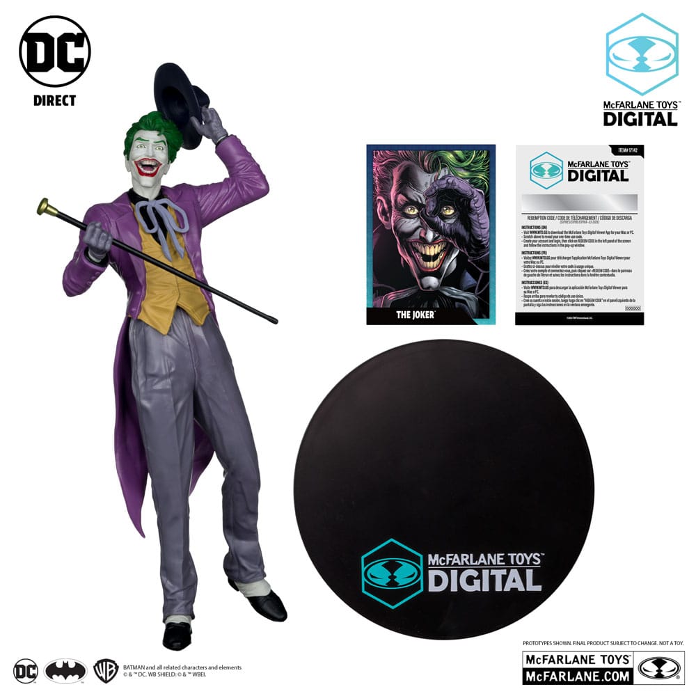 DC Direct PVC Statue 1/6 The Joker by Jason Fabok (McFarlane Digital) 29 cm Verpackung minimal eingerissen