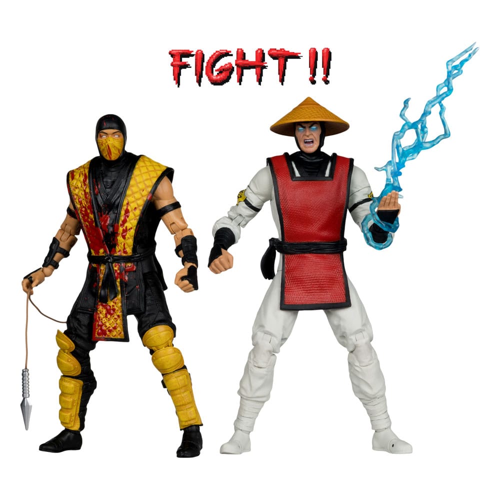 Mortal Kombat Actionfiguren 2er-Pack Scorpion vs. Raiden (Klassics) 18 cm