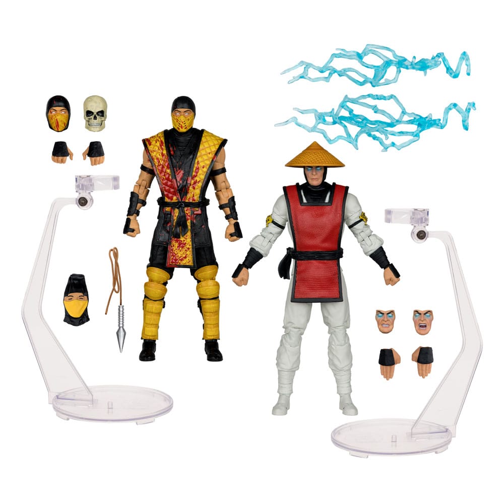 Mortal Kombat Actionfiguren 2er-Pack Scorpion vs. Raiden (Klassics) 18 cm