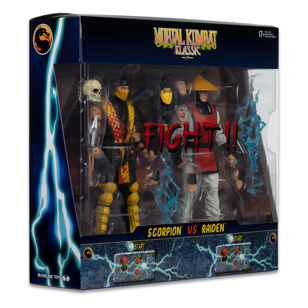 Mortal Kombat Actionfiguren 2er-Pack Scorpion vs. Raiden (Klassics) 18 cm