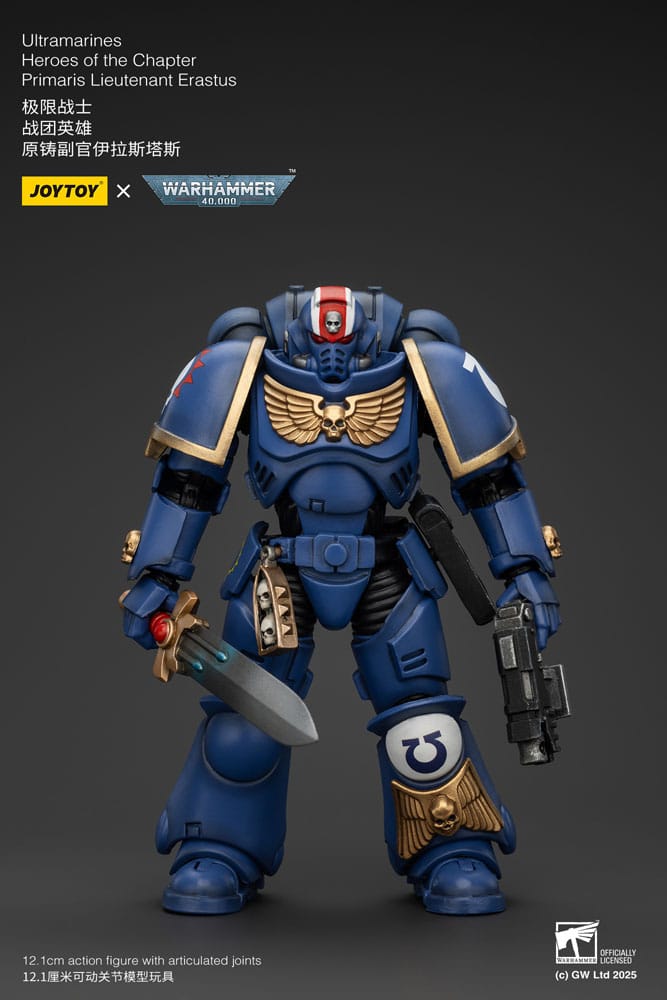 Warhammer 40k Actionfigur 1/18 Ultramarines Heroes of the Chapter Primaris Lieutenant Erastus 12 cm