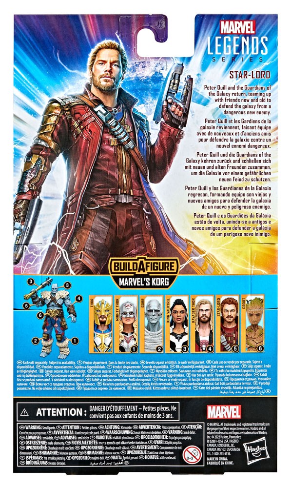 Star-Lord , Thor: Love and Thunder Marvel Legends Series Actionfigur 2022 Marvel's Korg BAF #5,15 cm