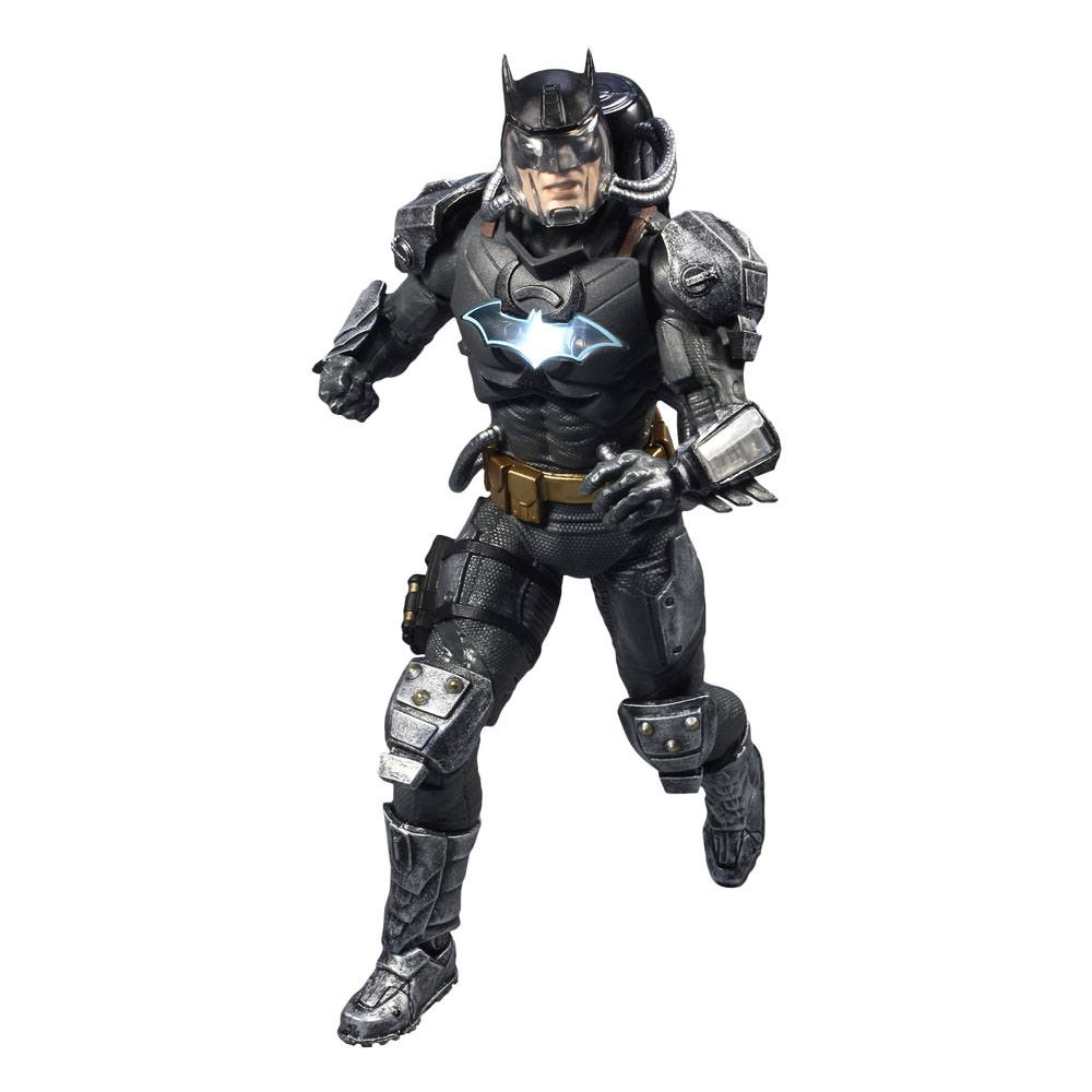 DC Multiverse Actionfigur Batman Hazmat Suit Gold Label Light Up Batman Symbol 18 cm