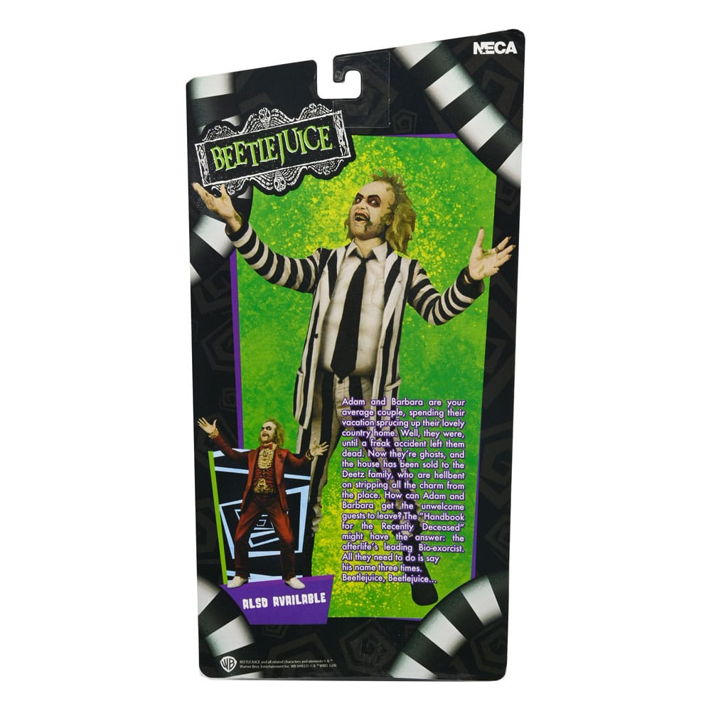 Beetlejuice 1988 Actionfigur Beetlejuice Black and White Striped Suit 18 cm
